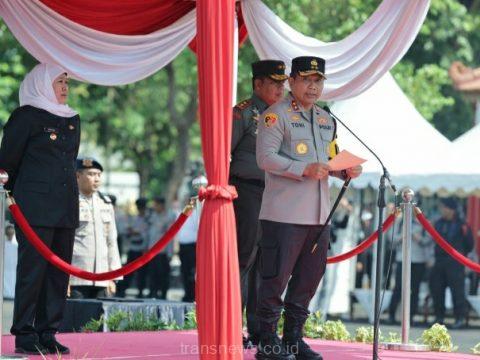 Kapolda Jawa timur lrjen Pol Dr Toni Harmato M,H sa at melakukan penyampain