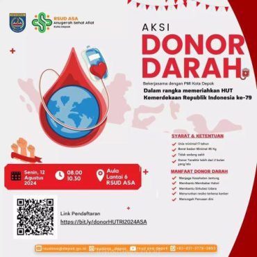 Meriahkan HUT RI, RSUD ASA Depok Gelar Donor Darah