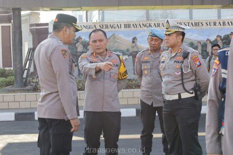 Polrestabes Surabaya Pertebal Pengamanan Kantor KPU