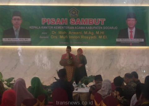 Sertijab Kandepag Sidoarjo dari M. Arwani ke Mufi Imron Berlangsung Khidmat