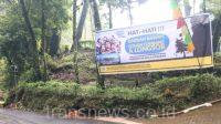 Dinas PU Bina Marga Provinsi Jatim Pasang Banner Peringatan di Ruas Jalan BTS. Kota Batu - Pacet