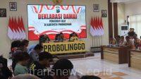 Wujudkan Pilkada Damai 2024, Perguruan Silat Gelar Ikrar Komitmen Damai di Mapolres Probolinggo