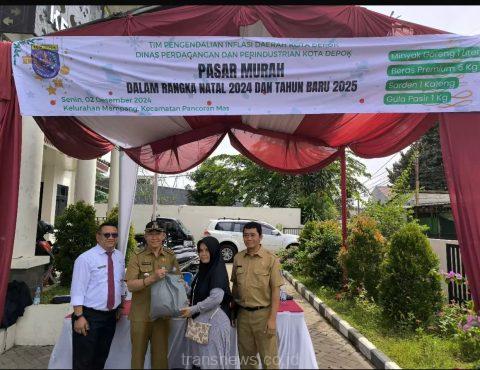 Pasar murah Disdagin Kota Depok dilaksanakan di Kantor Kelurahan Mampang, pekan ini. ( dok.Disdagin Kota Depok).