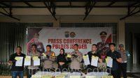 Kapolres Jember AKBP Bayu Pratama Gubumagi saat lakukan Press Confrernce